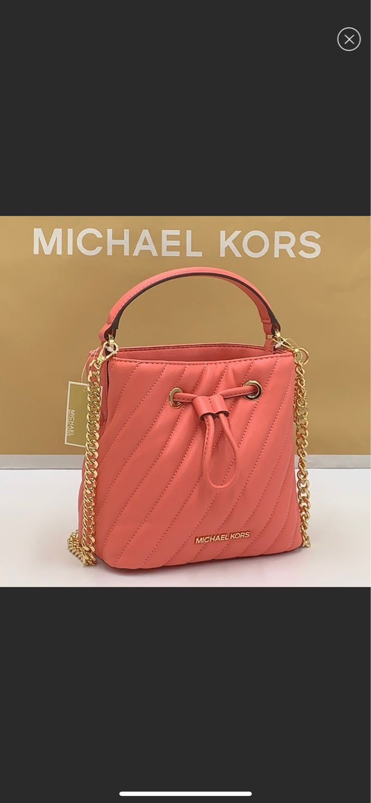 MICHAEL KORS SURI SMALL BUCKET XBODY GRA