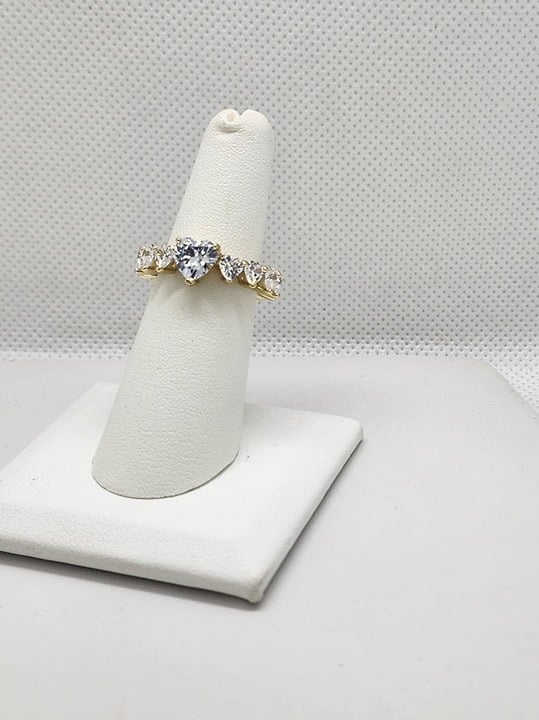 Brand New Sterling Silver 925 Hearts Eternity Ring