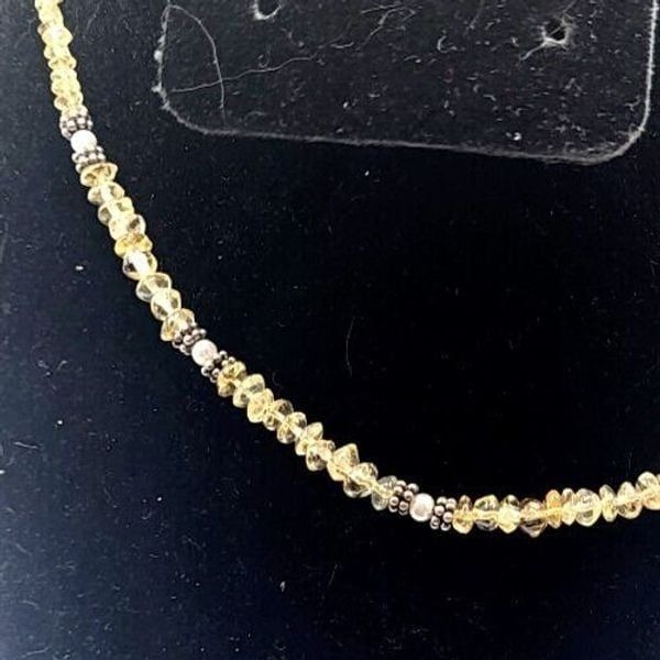 Artisan Gemstone Quartz and Pearl Choker Collar Necklace Toggle Clasp 16in