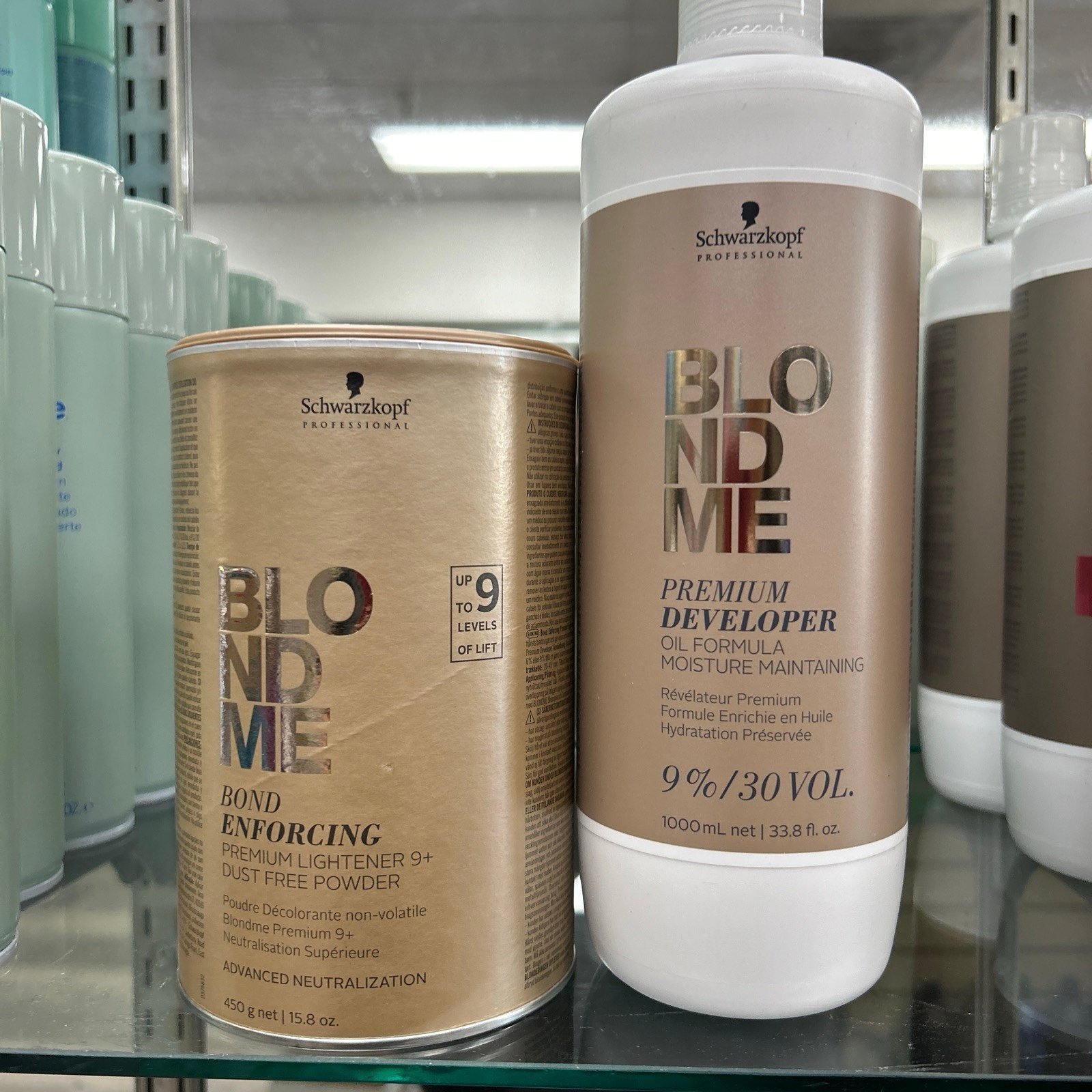 schwarzkopf professional bleach lightener lifts up to 9+ 30 and volume developer