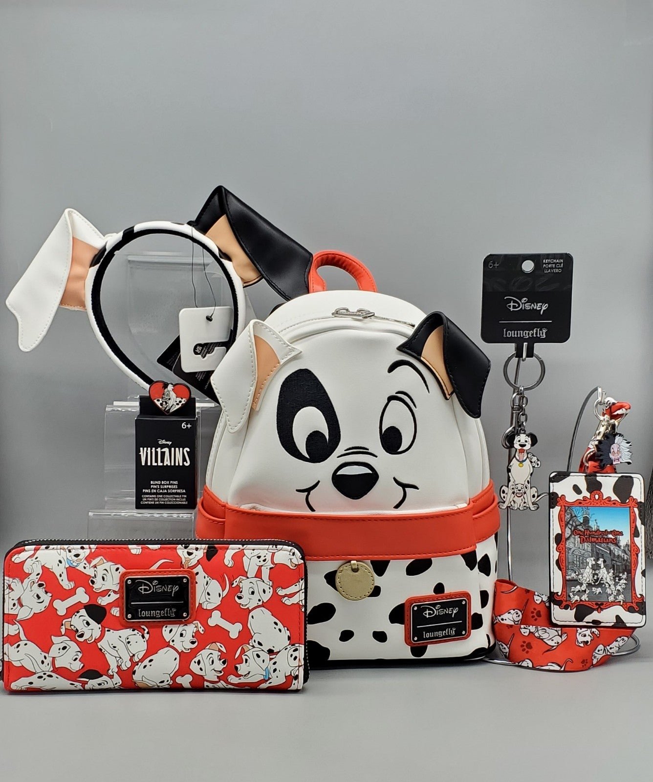 Loungefly Disney 101 Dalmatians mini backpack bundle with Ears