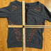 Patrizia Pepe Firenze Sweatshirt Top Wide Neck Sequin Rhinestone Blue 6 blouse