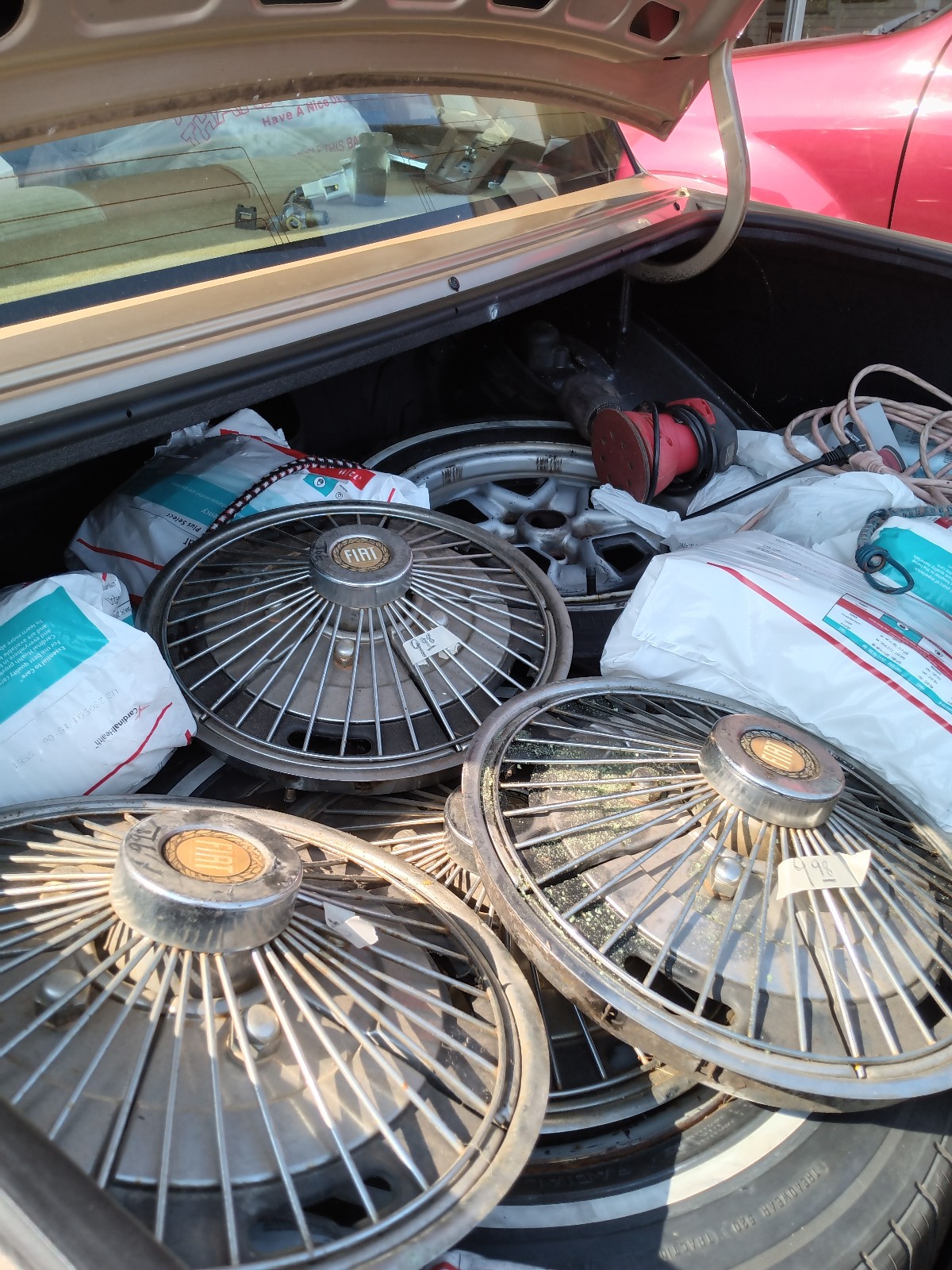 13 fiat spider wire hubcap set