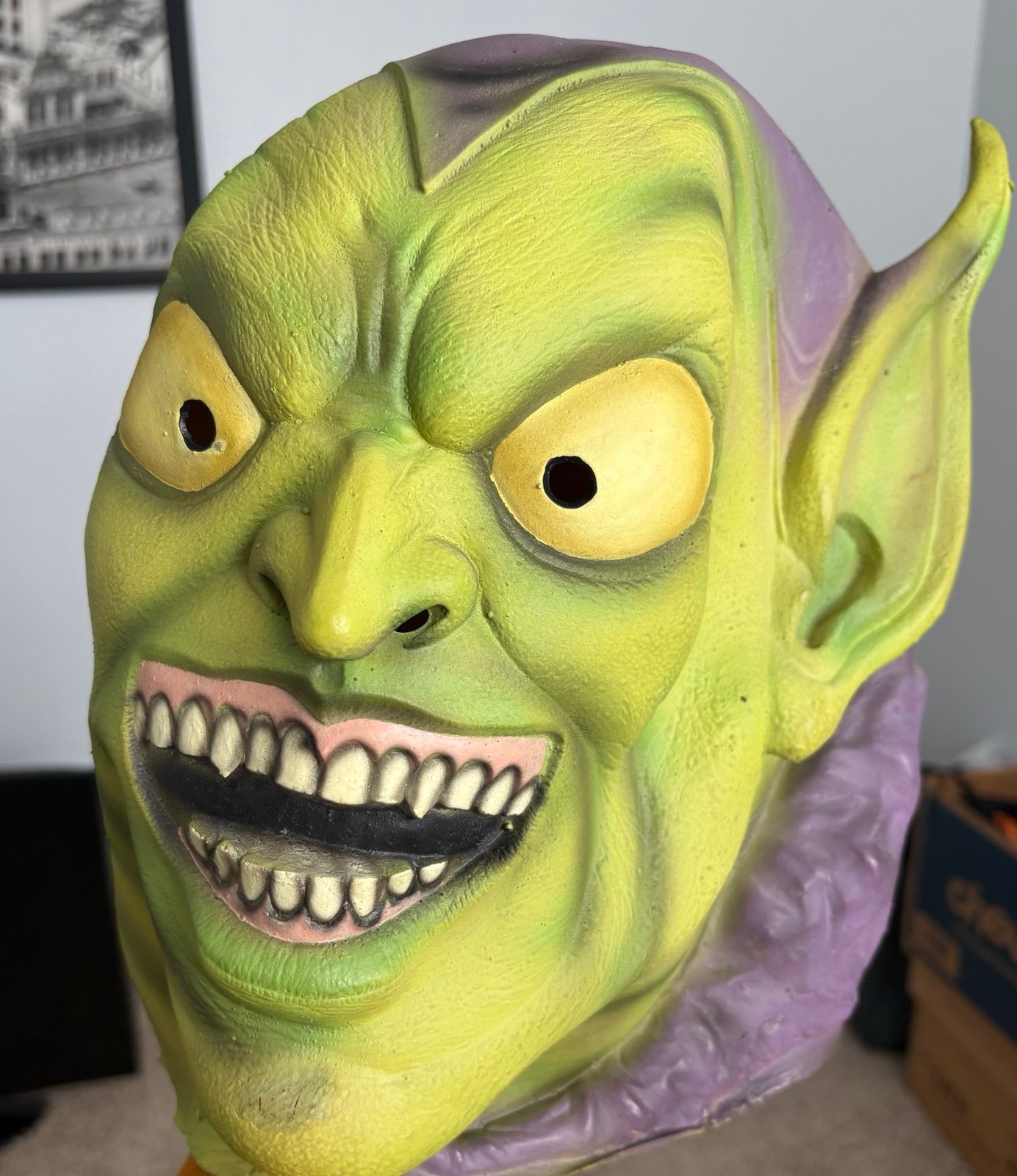 RARE Vintage 1998 Marvel Characters Inc. GREEN GOBLIN Spider-Man Latex Mask