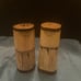 African Bone/wood/horn salt and pepper shakers
