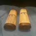 African Bone/wood/horn salt and pepper shakers