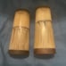 African Bone/wood/horn salt and pepper shakers
