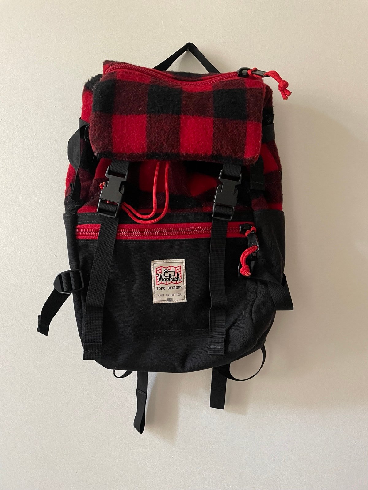 Vintage Rover Pack Plaid w/ Accessory Bag Made in USA