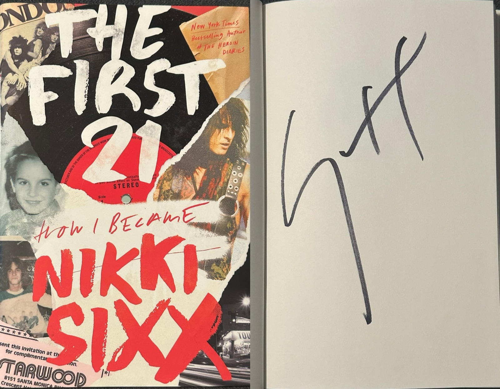 Nikki Sixx SIGNED The First 21 Hardcover Book AUTOGRAPHED Motley Crue NEW