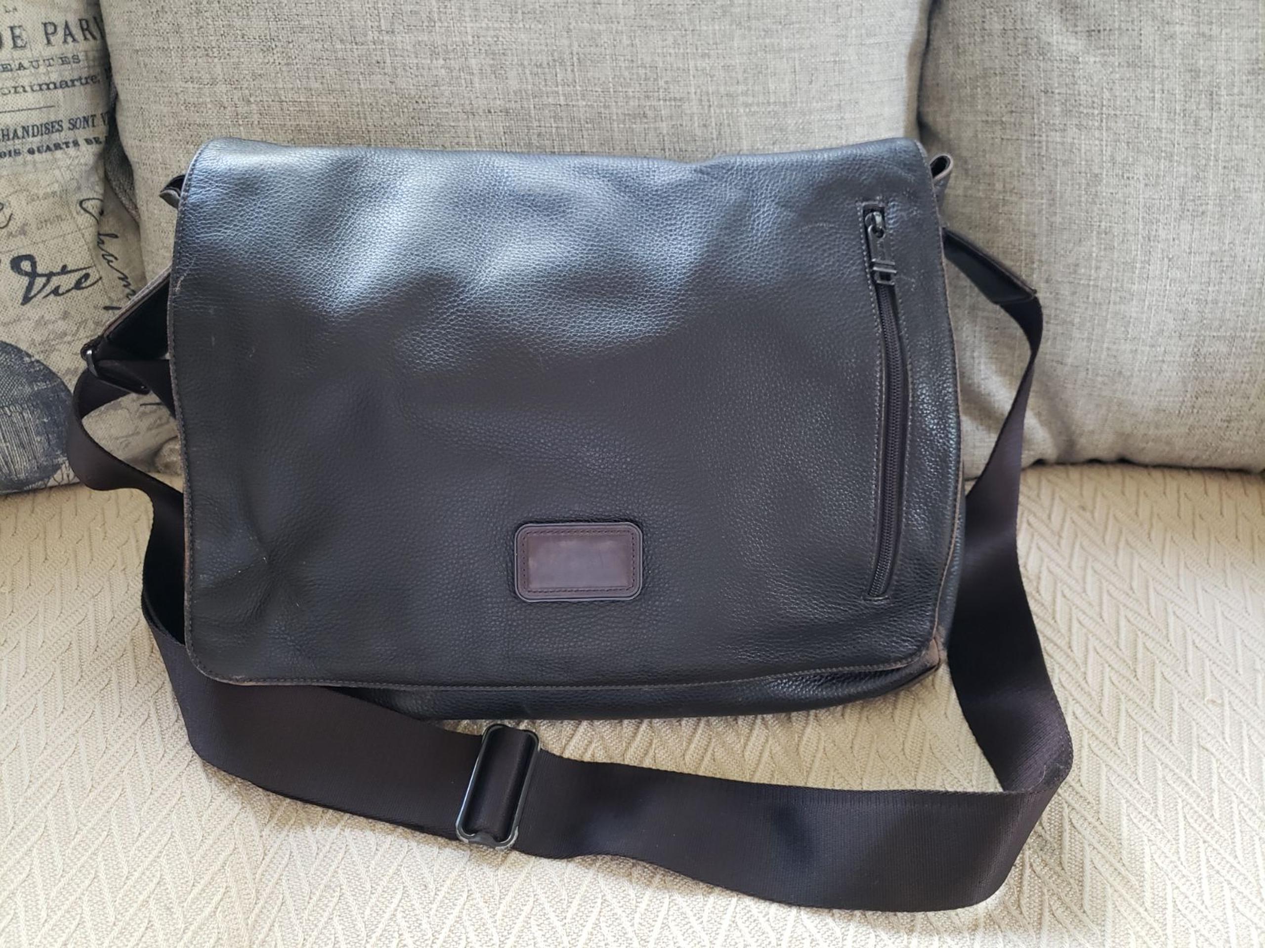 Tumi leather cross shoulder laptop bag