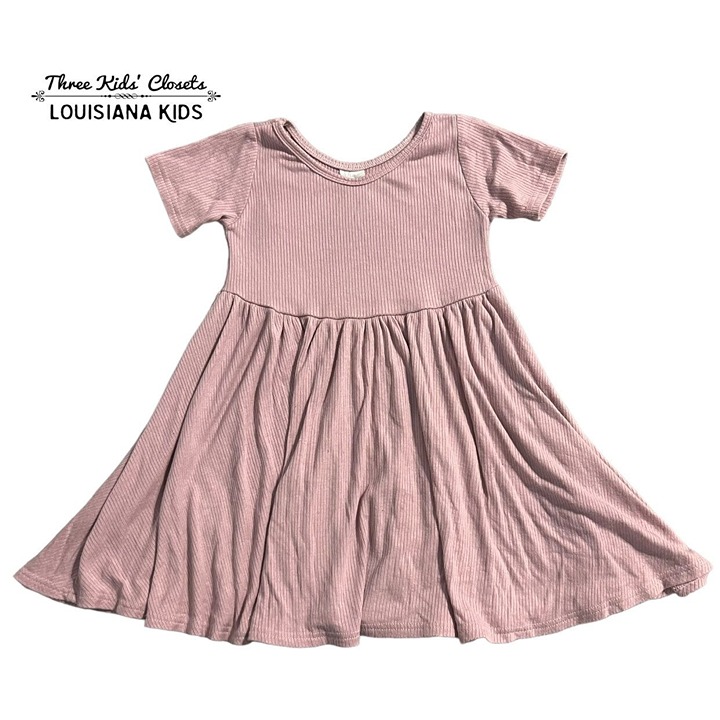 Vivie And Ash 5T Handmade Ribbed Twirl Dress