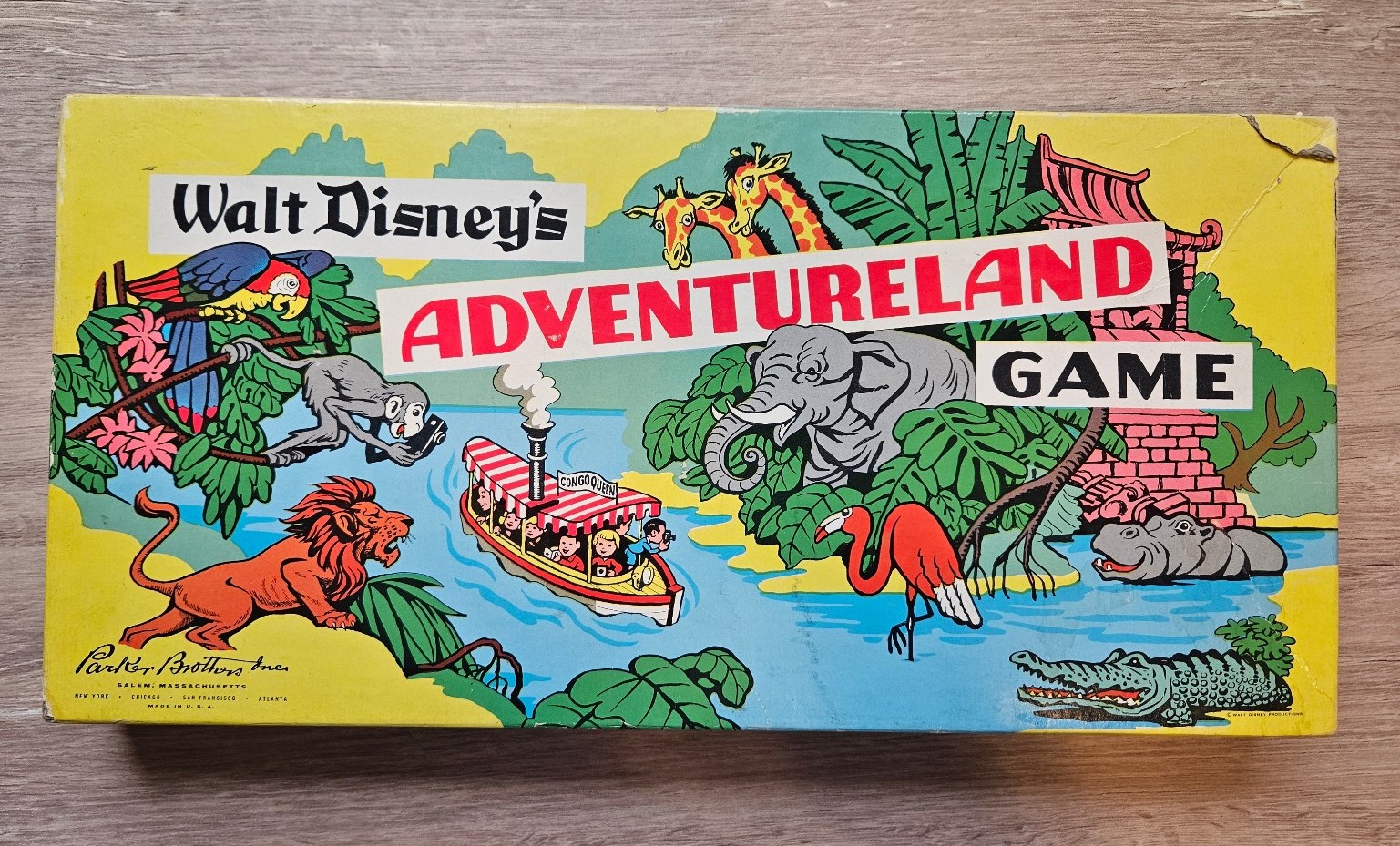 Walt Disney’s Adventureland Game Original Gently Used 1956 Vintage Retro Game