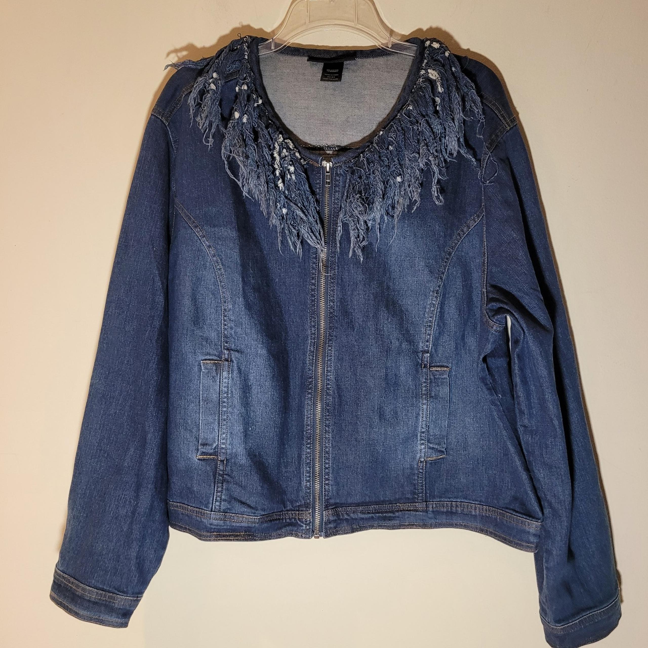 Ashley Stewart Women's Blue Jean Plus Size Jacket  Size 22/24
