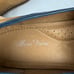 Mona Flying Womens Leather Penny Loafers Blue/Brown Low Heel Slip Ons Sz 10