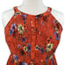 Torrid Boho Burnt Orange Floral Gauze Smocked Halter Top