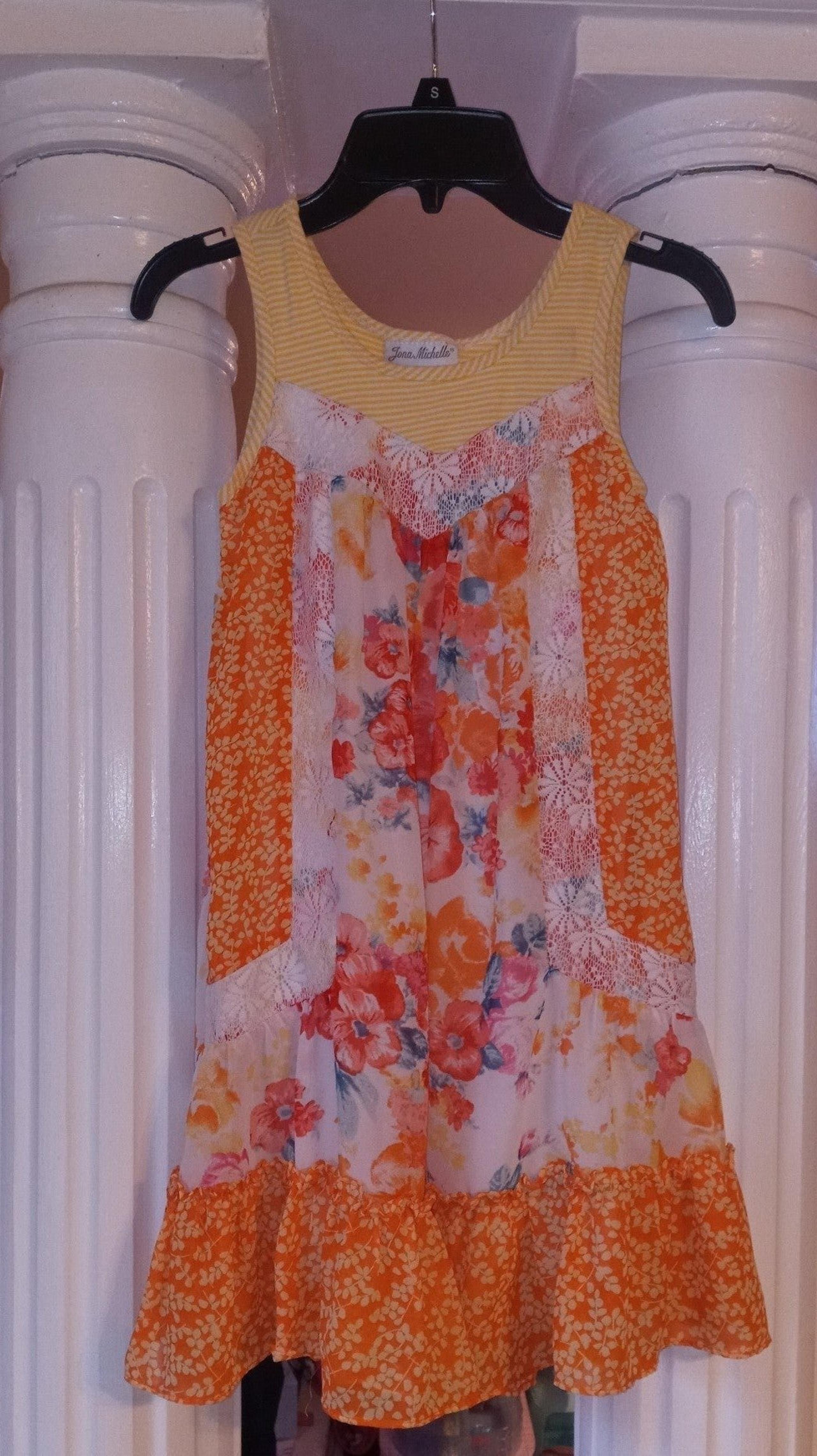 Girls Jona Michelle Floral Lace Sundress Size 7
