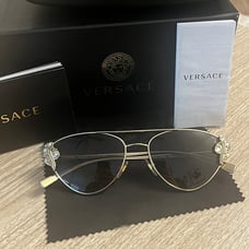 Versace vintage cat eye sunglasses women with floral detail