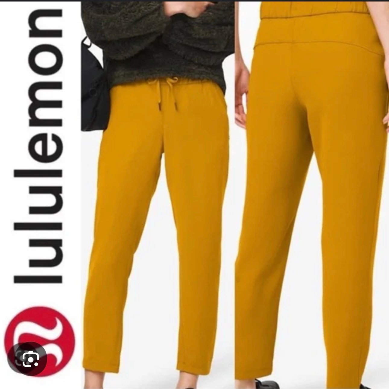 LULULEMON On The Fly Pant Mustard Yellow Joggers Size 2 Luxtreme