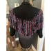 Wanted 1980’s 90’s Vintage Fringed Black Denim Jacket Handpainted Cropped Street