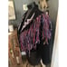 Wanted 1980’s 90’s Vintage Fringed Black Denim Jacket Handpainted Cropped Street