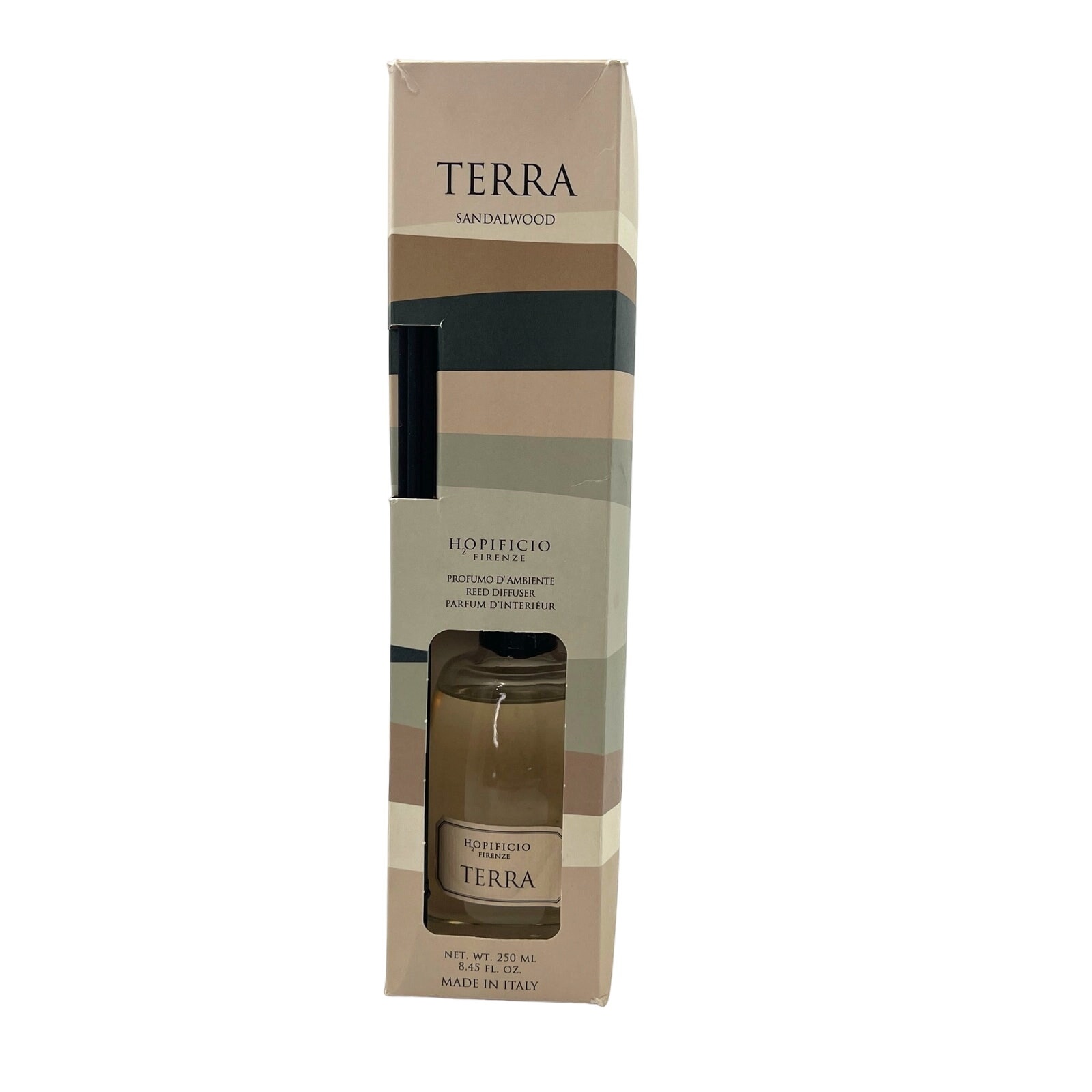 Hopifico Terra Sandlewood Reed Diffuser Home Fragrance 250ml Italy