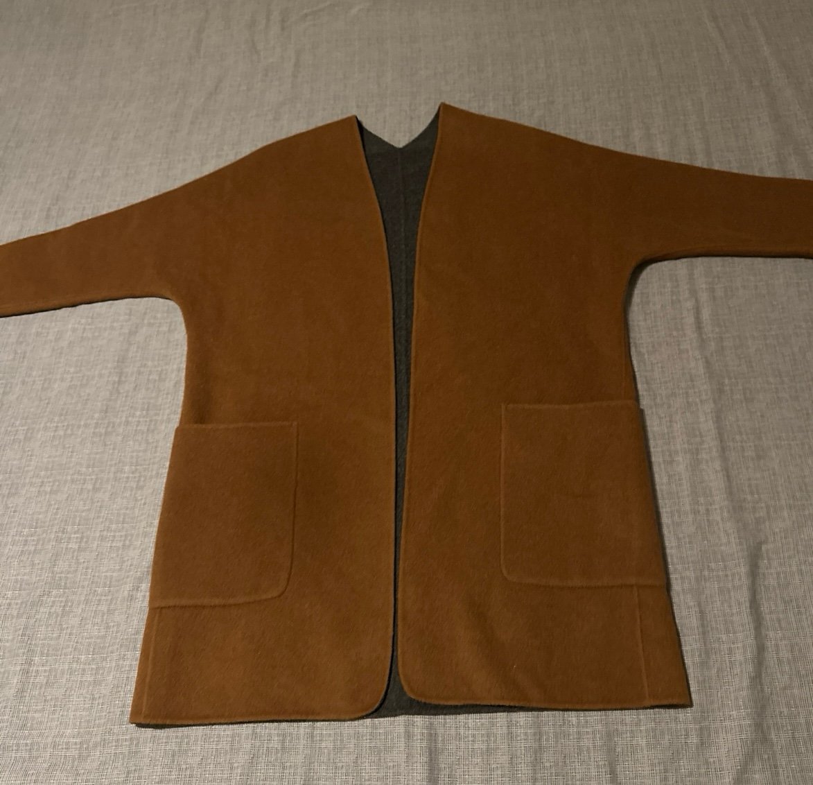 Vince grey/brown reversible wool coat - size S