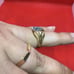 14k Yellow Gold 1 ct Pear Shape Blue Topaz Ring - Size 6.75