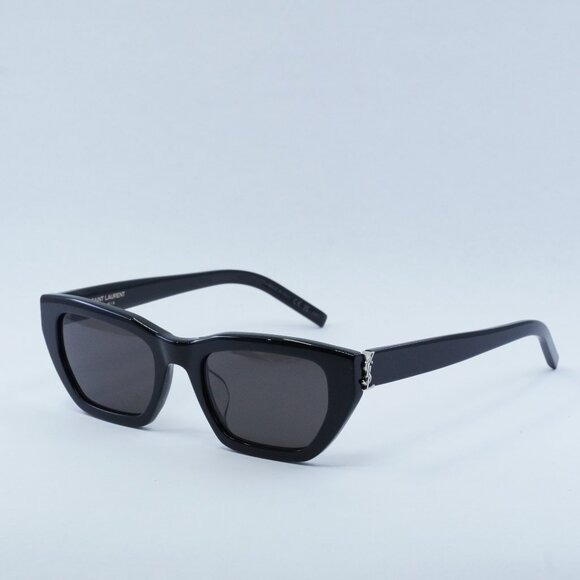 New Saint Laurent SLM127/F 001 Sunglasses - Black Frame, Black Lenses