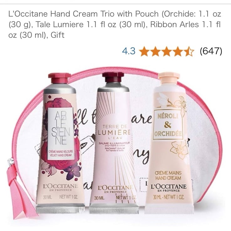 L’occtaine Japan exclusive shea butter cream trio
