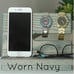 Tech Gift Men Worn Navy Valet Nightstand Phone Docking Station Universal Phone
