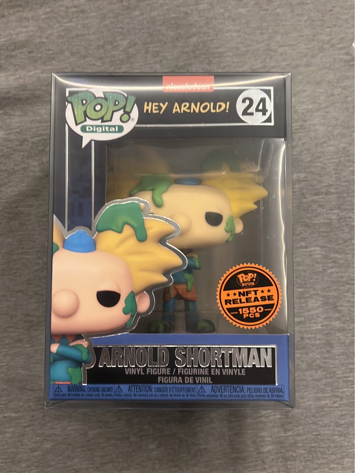 Funko POP! Digital Nickelodeon Arnold Shortman Slimed #24 NFT
