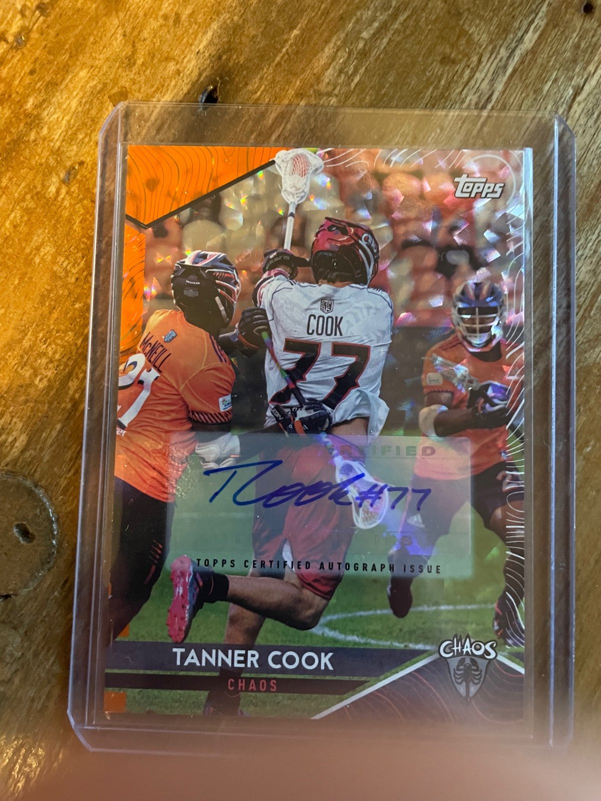 Tanner cook /25 auto pll card
