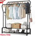 Heavy Duty Clothing Garment Rack Sturdy Clothes Organizer Double Rails Hanger