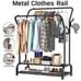 Heavy Duty Clothing Garment Rack Sturdy Clothes Organizer Double Rails Hanger