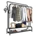 Heavy Duty Clothing Garment Rack Sturdy Clothes Organizer Double Rails Hanger