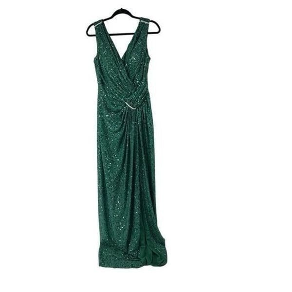 Miha Couture Kelly Green Sexy Sequined Formal Dress