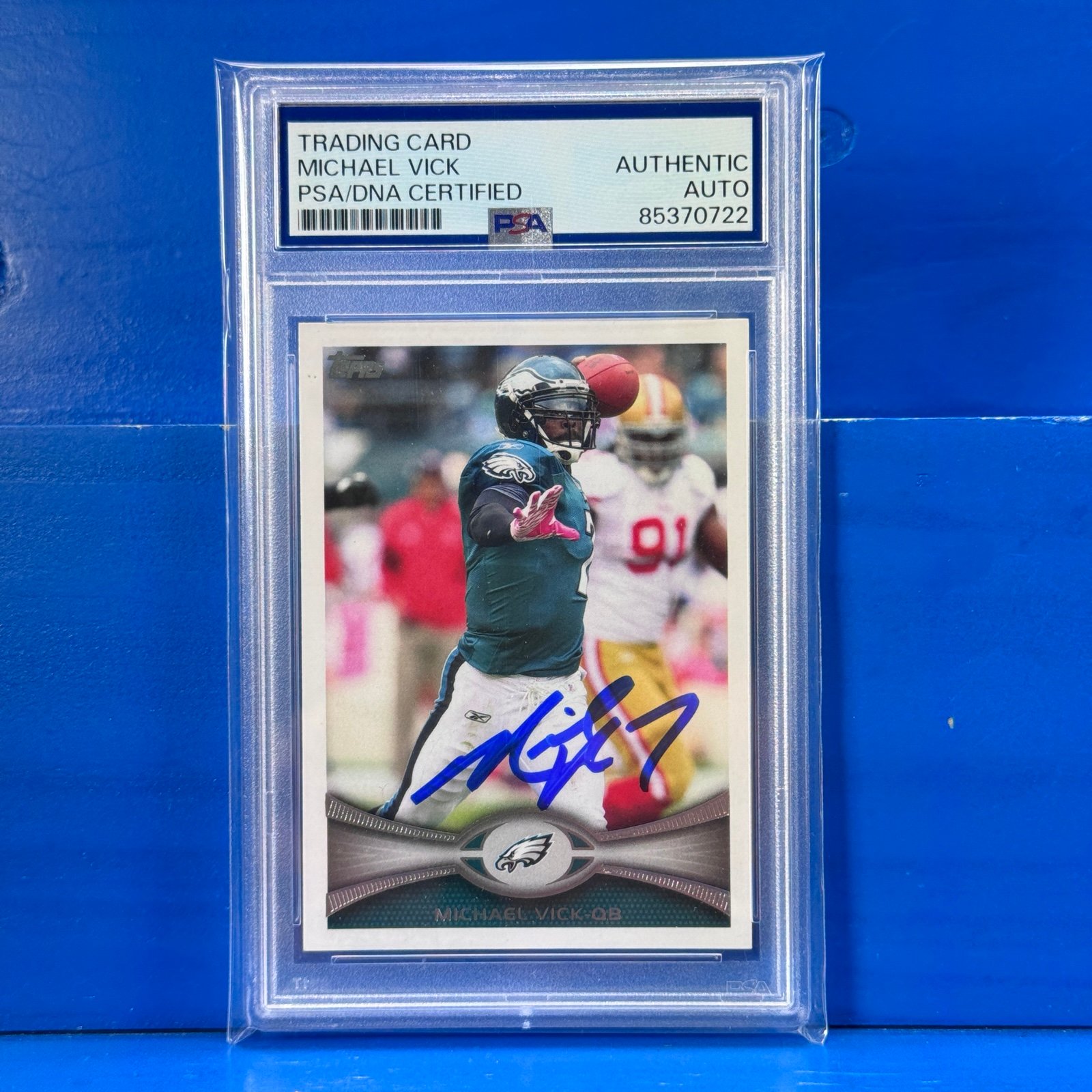 MICHAEL VICK Autographed 2012 Topps #330 PSA Authentic Philadelphia Eagles AUTO