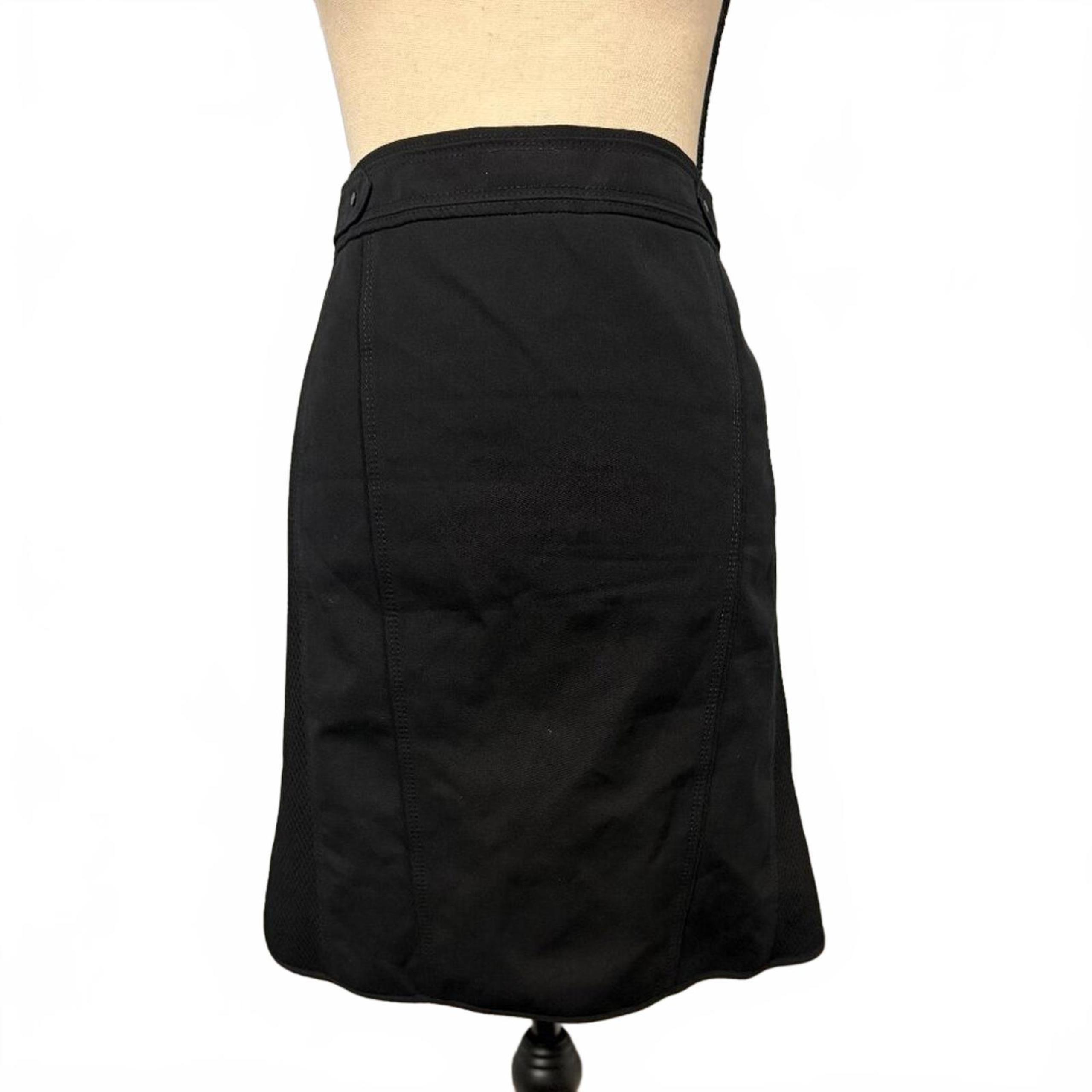White House Black Market Black Side Slit Pencil Skirt Women's Size 8 Medium