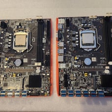 2x B75 Mining Motherboard 12 usb/gpu + Cpu