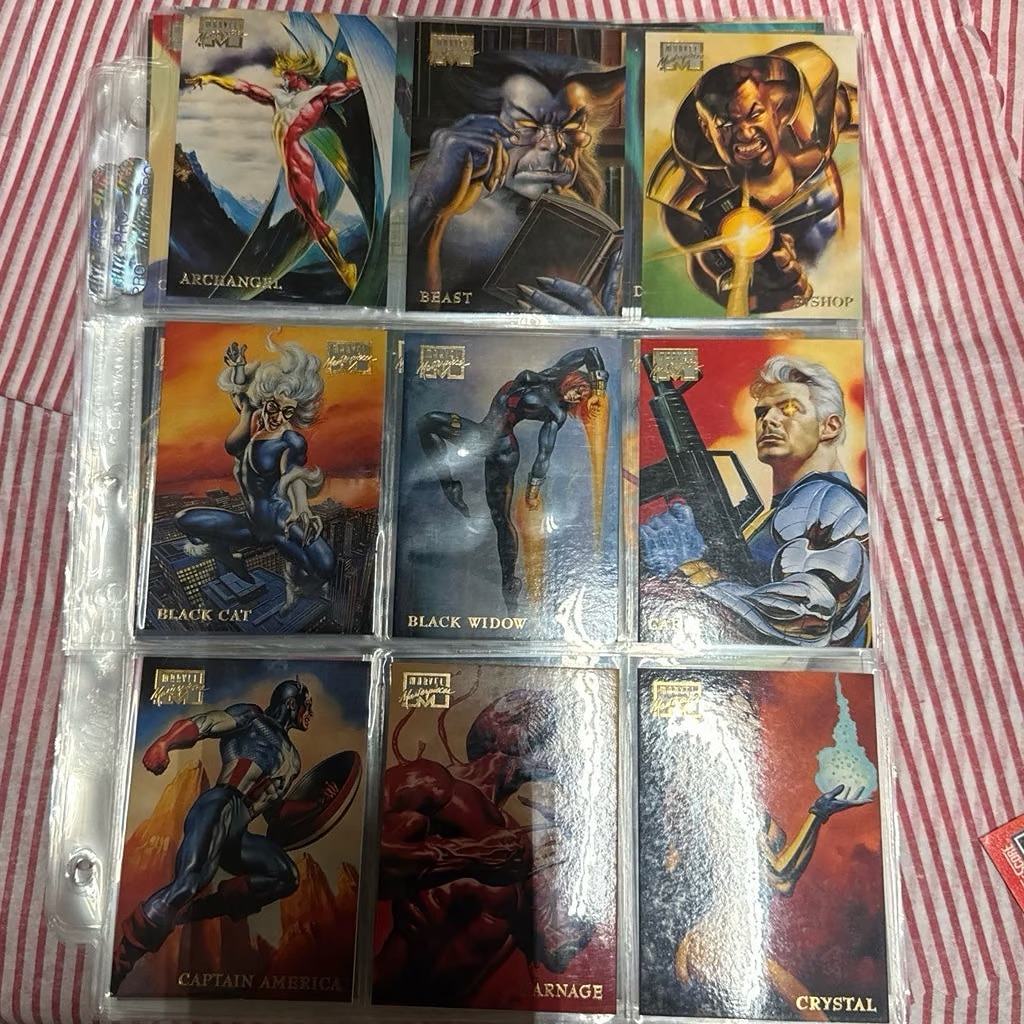 Marvel masterpieces 1996 sets from 1 to 100 included the check list