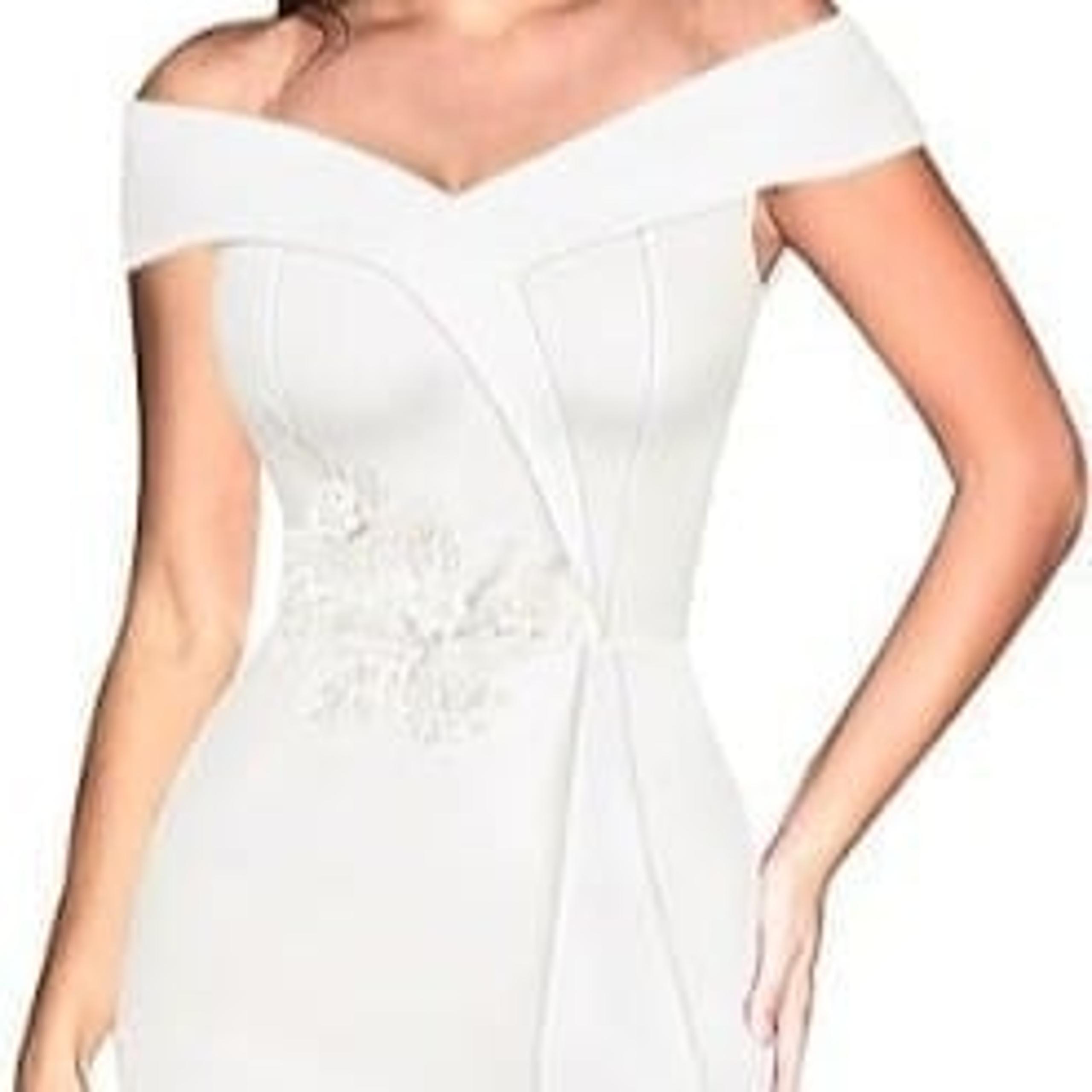 Off Shoulder High Slit Wedding Dress