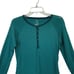 L.L. Bean Merino Wool Henley Pullover Top Size XS Regular Green Elbow Patches