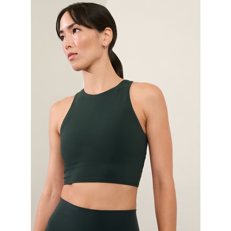 Athleta Conscious Crop Bra Tank Dark Green Plus Size 2X