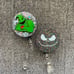 Skeleton Boogie Man Retractable Name Badge Reel ID Holder Set