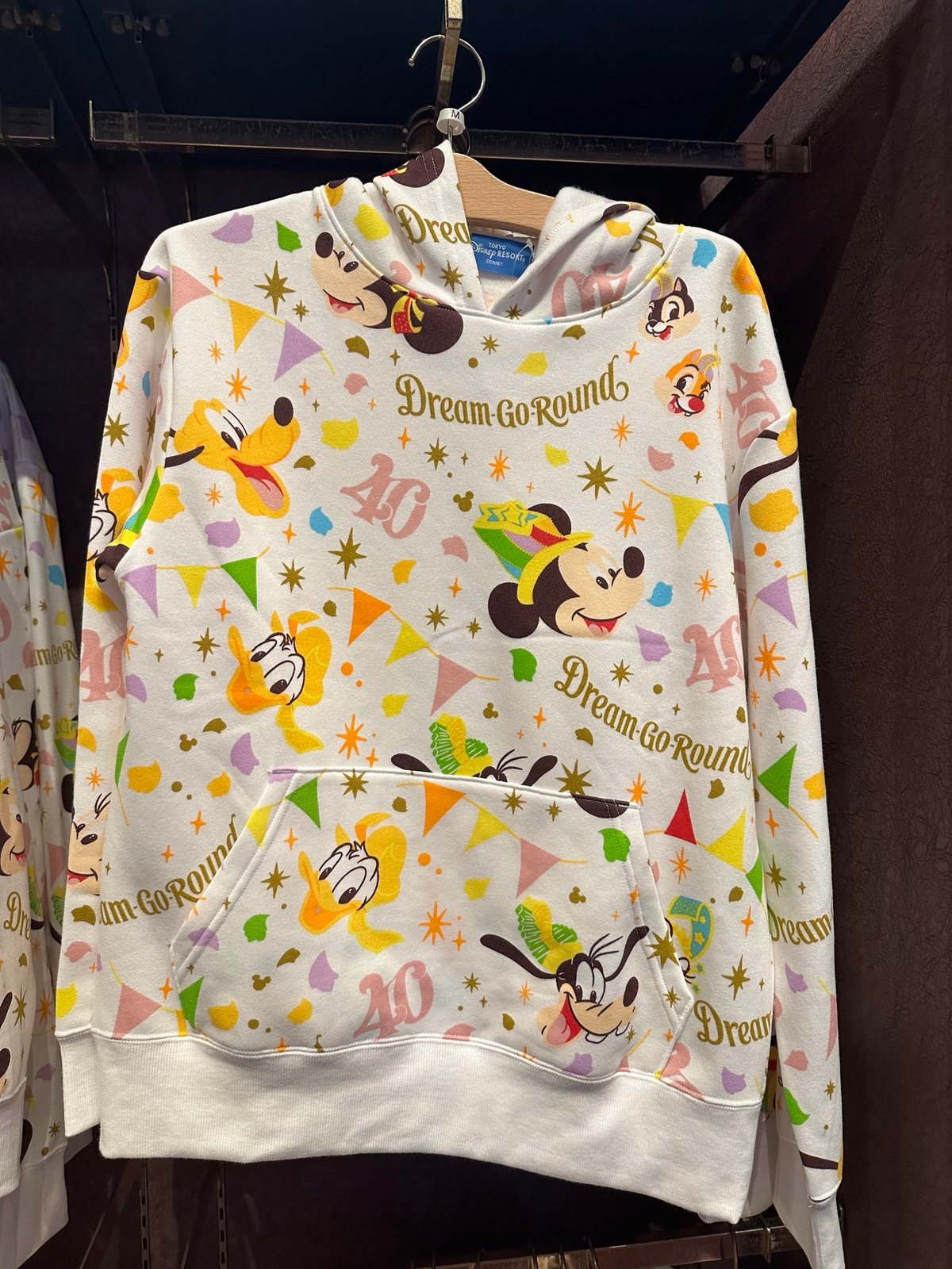 Tokyo Disney Resort 2023 40th Anniversary Hoodie Mickey Minnie