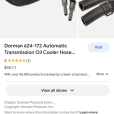 2003-2006 Chevy avalanche transmission oil filler hose