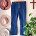 MODCLOTH high waisted flare Jeans button fly stretch Women's SIZE 16W