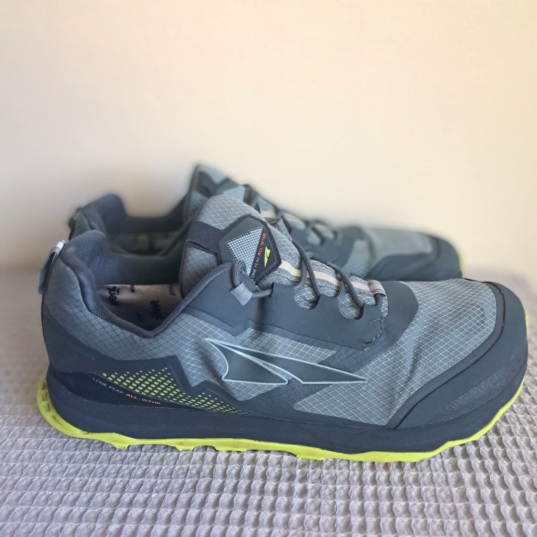 Altra Lone Peak All-Wthr Gray Lace-Up Trail Running Shoes Men’s US 13 13M Hiking