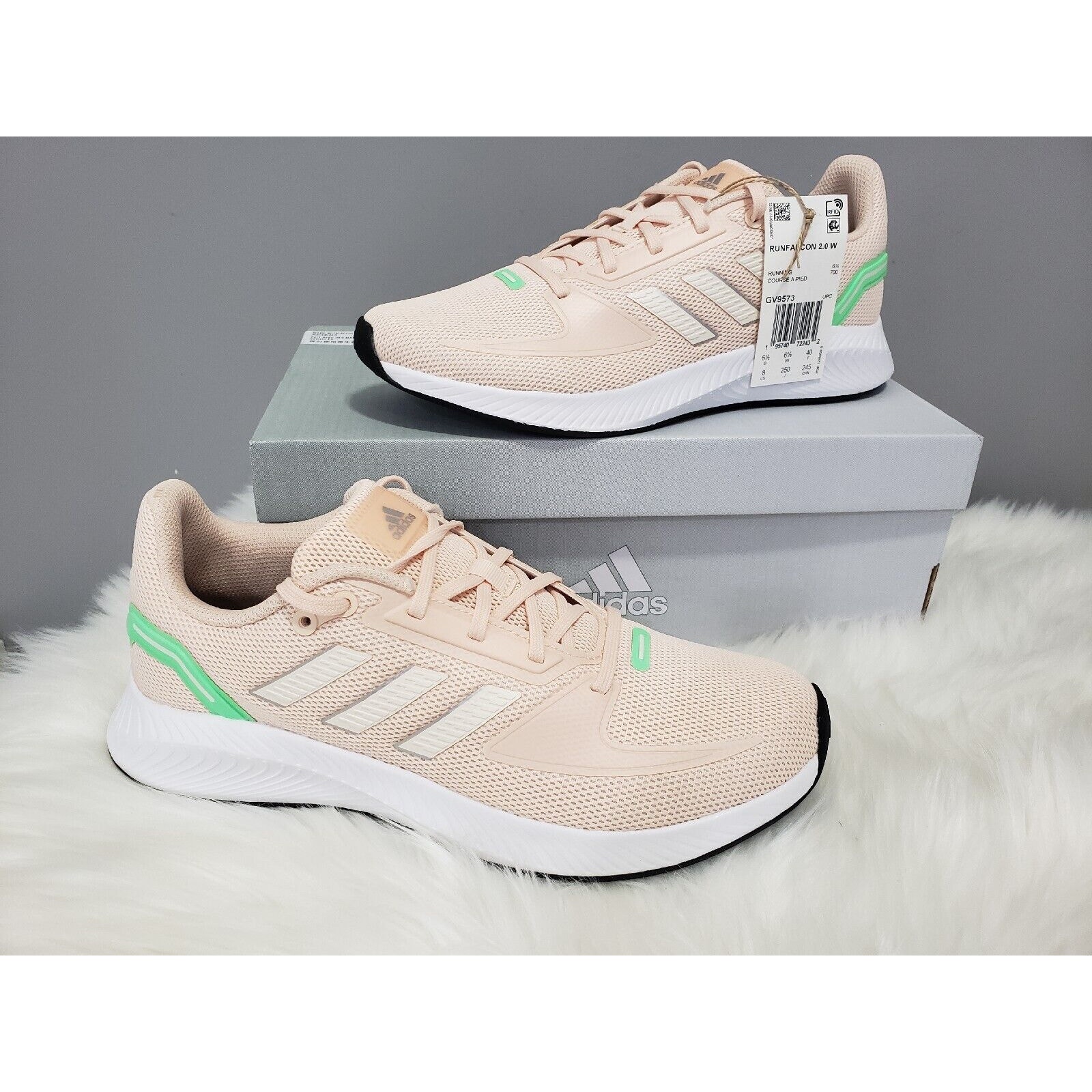 NEW Adidas Run Falcon 2.0 GV9573 Peach Running Athletic Shoes Sneakers Size 8