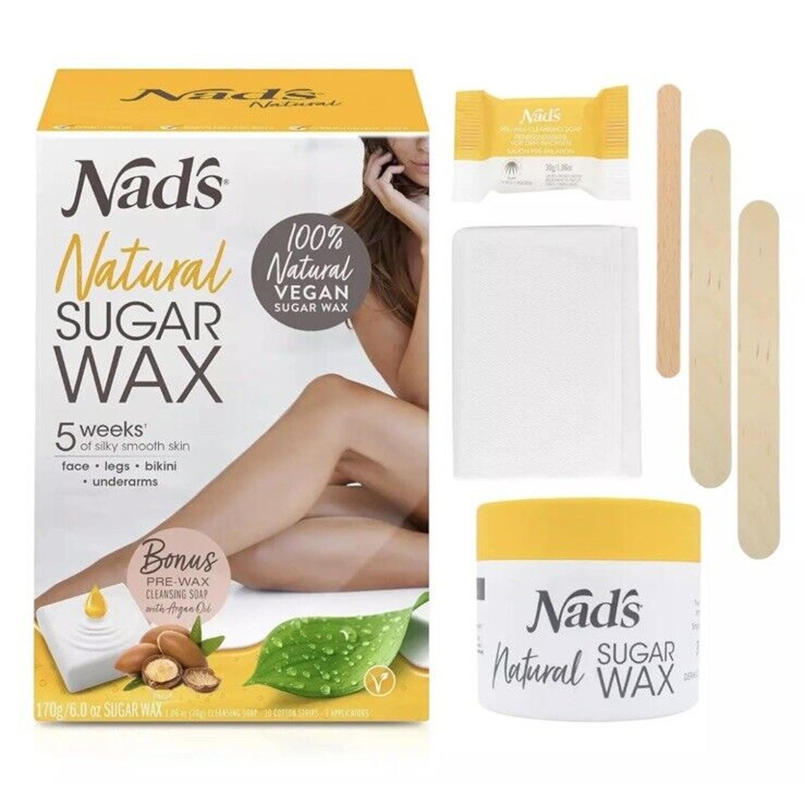 Nad's Wax Hair Removal For Women - Body+Face Wax - All Skin Types - At Home Kit